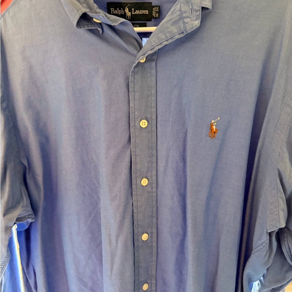 Ralph Lauren Casual Blue Button Down Shirt